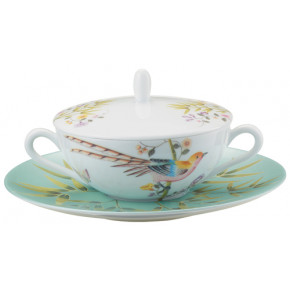 Paradis Turquoise Cream Soup Saucer Rd 7.5"
