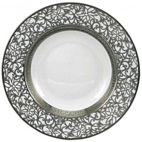 Tolede Platinum White French Rim Soup Plate Round 9.1 in.