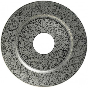 Tolede Platinum/White Buffet Plate Round 12.2 in.