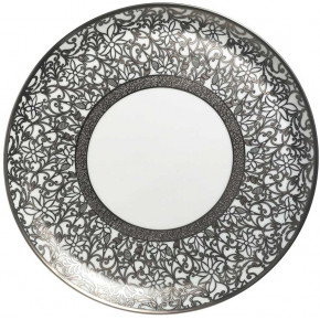 Tolede Platinum/White Flat Cake Serving Plate Round 12.2 in.