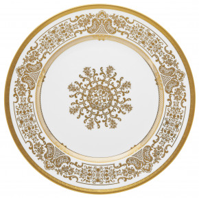 Marignan Gold White French Rim Soup Plate Round 9.1 in.