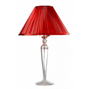 Plisse Lamp Red H 21" (Special Order)