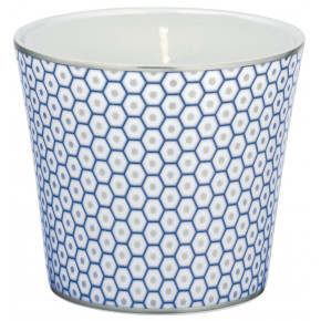 Tresor Blue Candle Pot motive No3 Round 3.34645 in. in a gift box