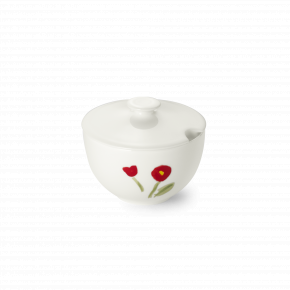 Impression Sugar Bowl With Lid Round 0.25 L Red