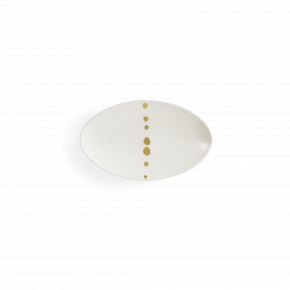 Golden Pearls Oval Dish 15 Cm