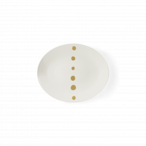 Golden Pearls Oval Dish / Plate 24 Cm