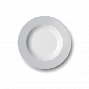 Solid Color Soup Plate 23 Cm Rim Light Grey