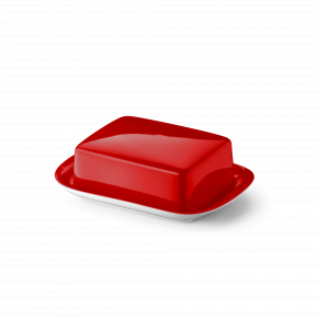 Solid Color Butter Dish Bright Red