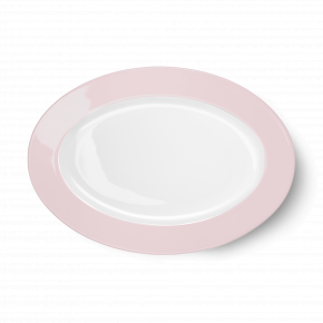 Solid Color Oval Platter 33 Cm Powder Pink