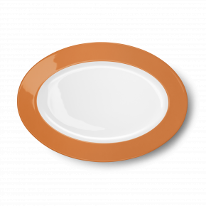 Solid Color Oval Platter 33 Cm Orange