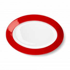 Solid Color Oval Platter 33 Cm Bright Red