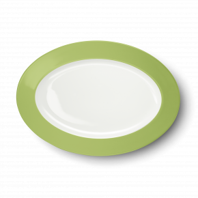 Solid Color Oval Platter 33 Cm Spring Green