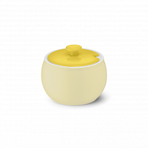 Solid Color Lid Of Sugar Bowl Yellow