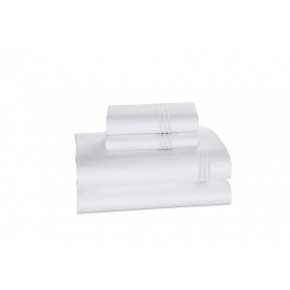 Windsor White/White Cotton Sateen Bedding Standard Pillow Cases 20x32, Pair