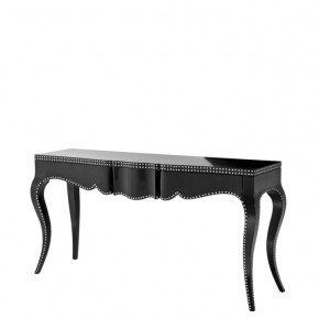 Margaret Piano Black Console Table