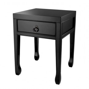 Chinese Low Waxed Black Side Table