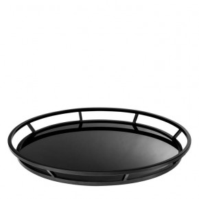 Gaia Black Round Tray