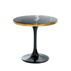 Side Table Parme Black Faux Marble