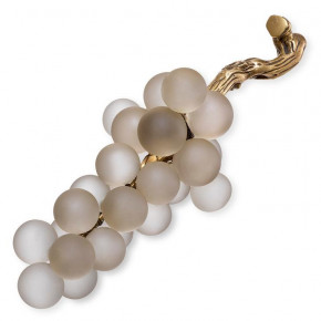 French Grapes White Vintage Brass Object