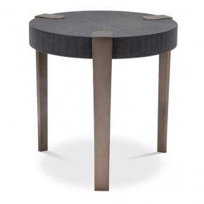Oxnard Charcoal Grey Oak Veneer Side Table