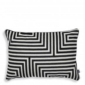 Spray Rectangular Black White Decorative Pillow