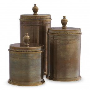 Gaston Vintage Brass Set of 3 Boxes