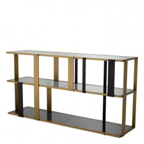 Cabinet Clio Low Brushed Brass Finish