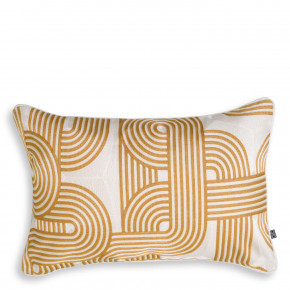 Abaças Gold White Decorative Pillow
