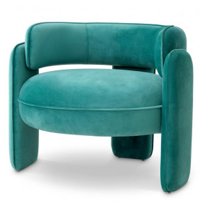 Chaplin Savona Turquoise Velvet Chair