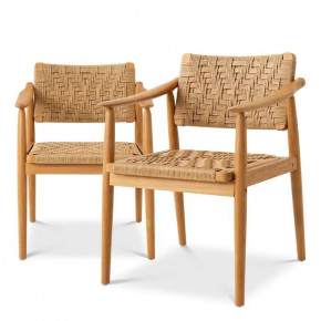 Outdoor Dining Chair Coral Bay Natural Teak Set Of 2