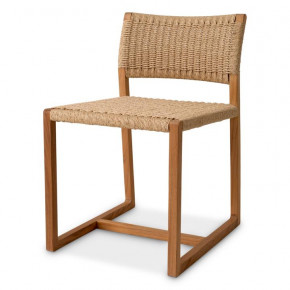 Griffin Natural Teak Natural Weave Outdoor Dining Chair