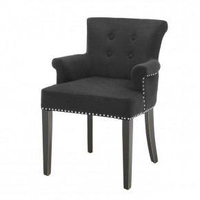 Dining Chair Key Largo With Arm Black Cashmere