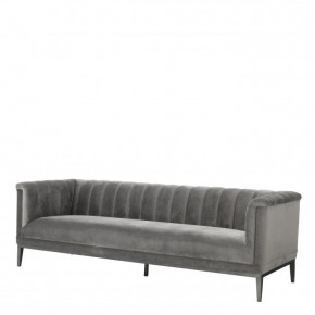 Sofa Raffles Roche Porpoise Grey Velvet