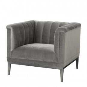 Chair Raffles Roche Porpoise Grey Velvet