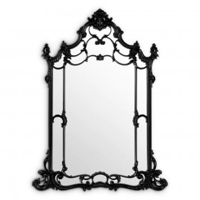 Chippendale Black Arched Mirror