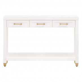 Stella Narrow Console Table Matte White