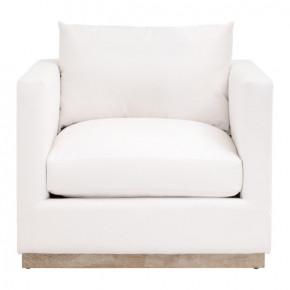 Siena Plinth Base Sofa Chair LiveSmart Machale-Ivory, Natural Gray Oak