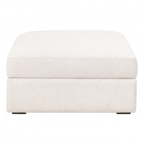 Daley Modular Storage Ottoman Performance Textured Cream Linen, Espresso