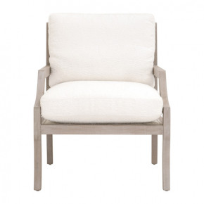 Stratton Club Chair Performance Boucle Snow, Natural Gray Beech