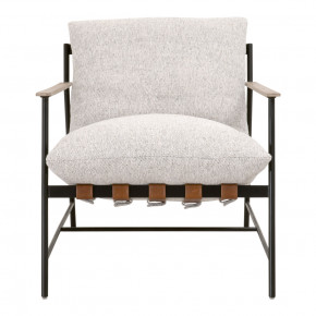 Brando Club Chair Howell Natural, Chestnut Top Grain Leather, Natural Gray Oak, Black Iron