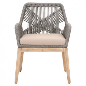 Loom Arm Chair, Set of 2 Platinum Rope, Light Gray, Natural Gray Mahogany