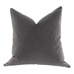 The Basic 22" Essential Pillow, Set of 2 Dark Dove Velvet