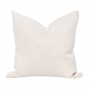 The Basic 22" Essential Pillow, Set of 2 Performance Textured Cream Linen