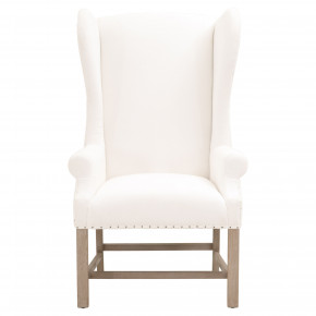 Chateau Arm Chair Performance Bisque French Linen, Natural Gray Ash