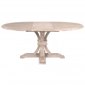 Devon 54" Round Extension Dining Table Natural Gray Acacia