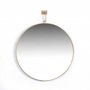 Vina Round Mirror Antique Brass