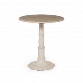 Lucy Side Table Cream Marble