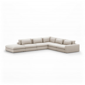 Bloor 5pc Sectional Left Arm Facing with Ottoman Natural