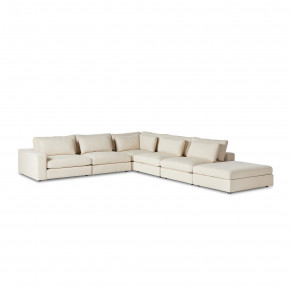 Bloor 5 Pc Sectional Left Arm Facing with Ottoman Clairmont Sand