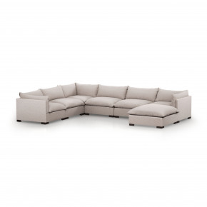 Westwood 6 Pieces Sectional With Ottoman Pebble